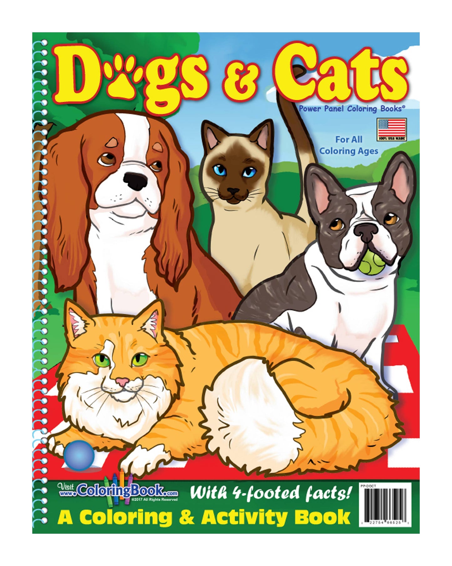 Dogs and Cats Coloring Book 8.5"x11"