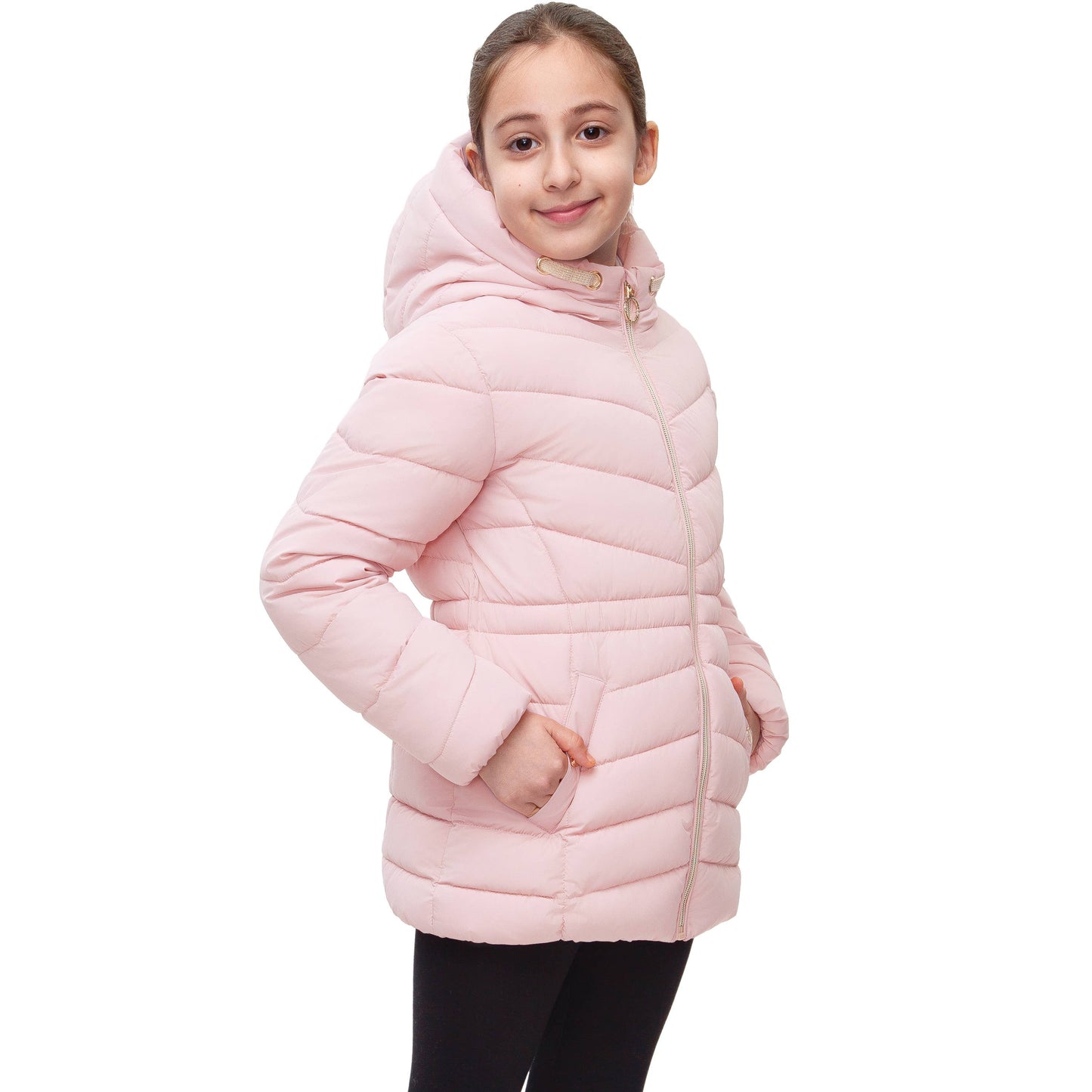 Girls' Light Long Coat Puffer Jacket