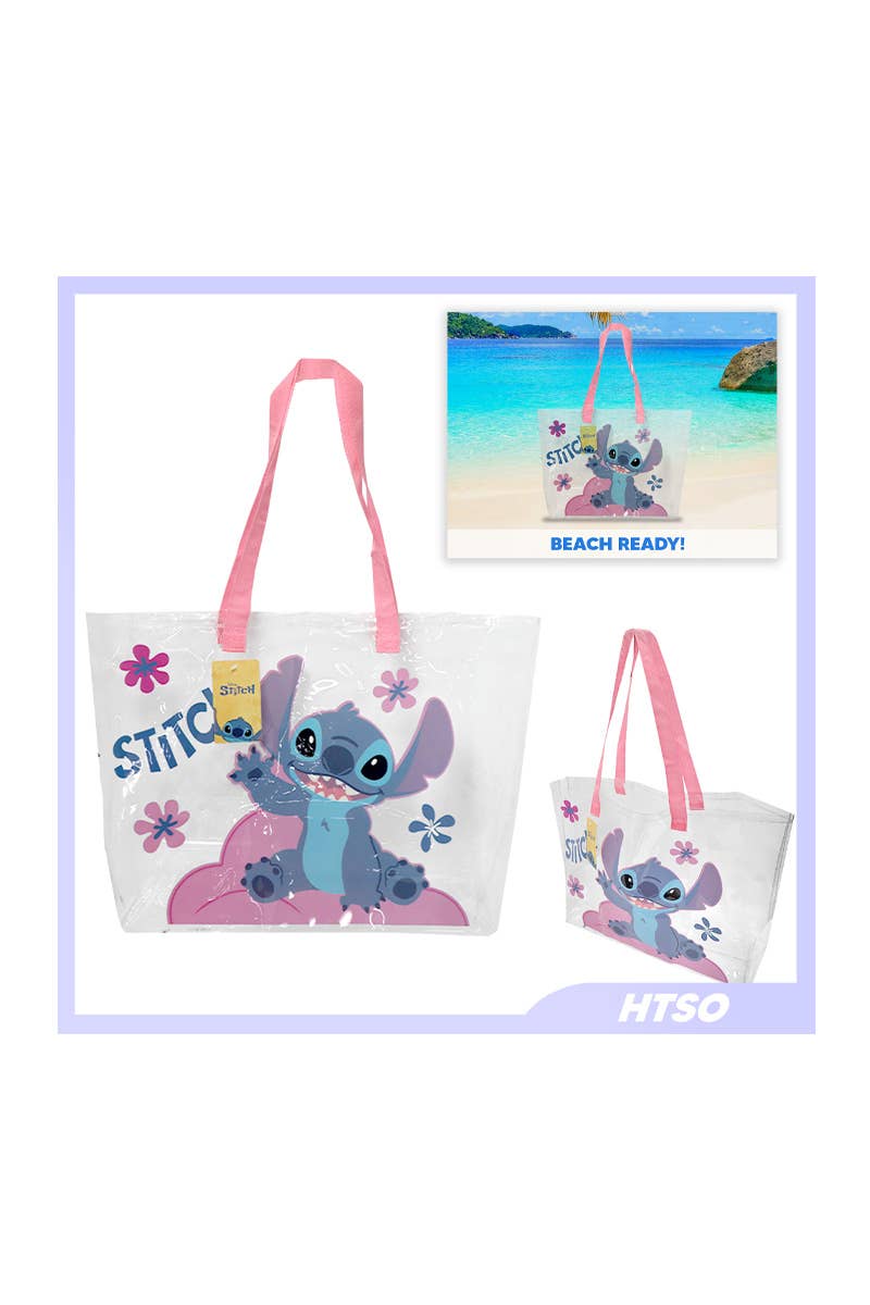 UPD HTSO Disney Stitch Transparent Beach Tote Bag -