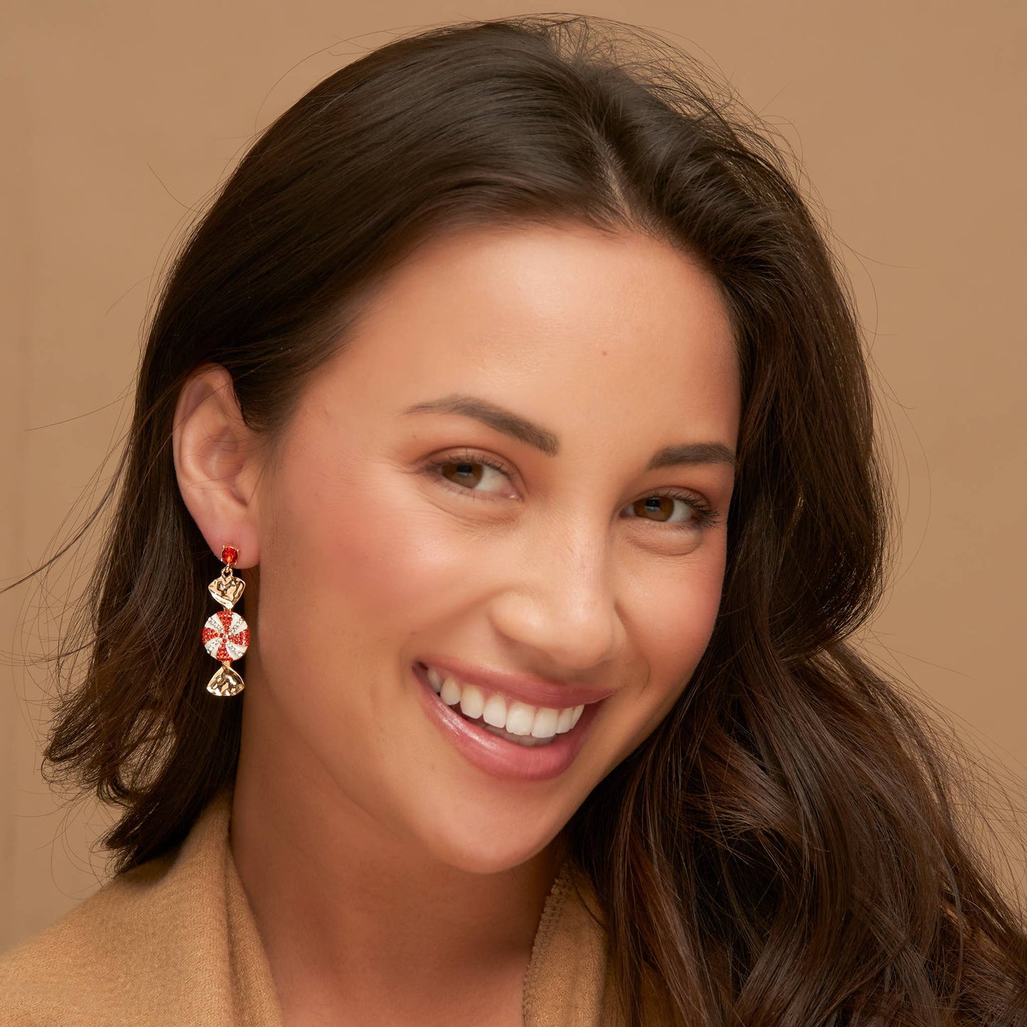 Holiday Christmas Candy Drop Earrings