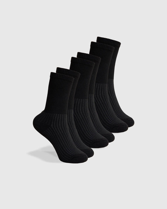 Crew Socks | Active | 3-Pack | Black