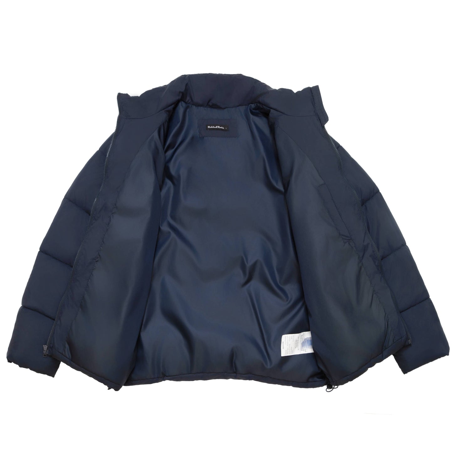 Men's Solid Puffer Coat Stand Up Collar Jacket