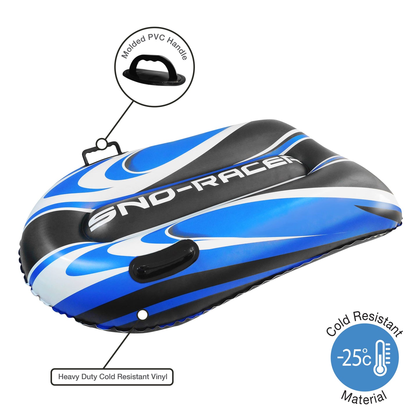 Sno-Racer Toboggan Sleds - 4 Pack Assortment
