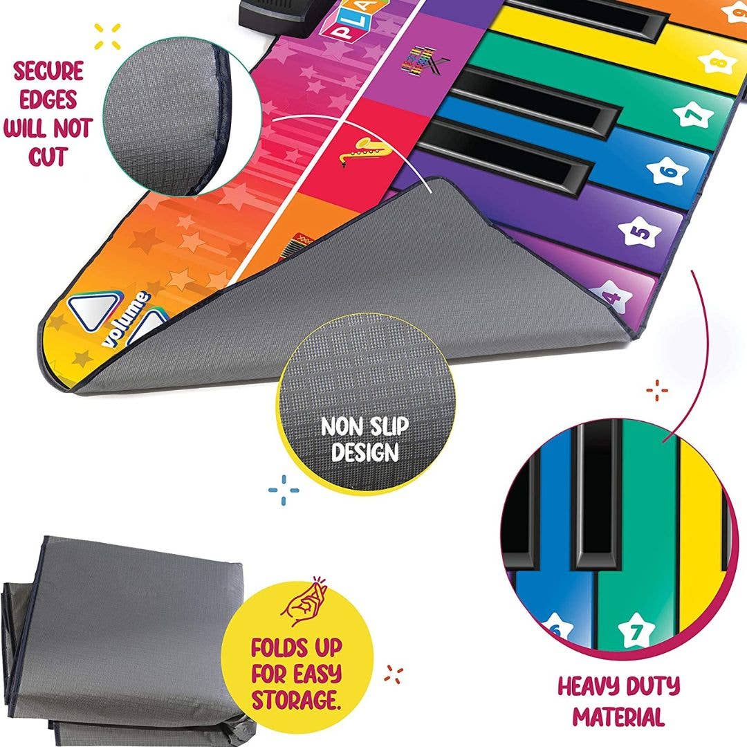 6 ft. Floor Piano Mat for Toddlers - Giant Piano Playmat