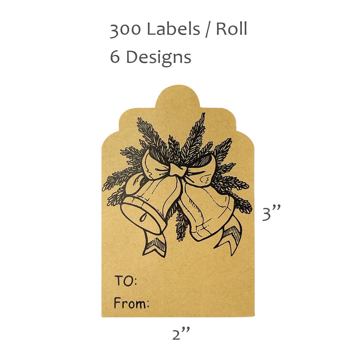 Wrapables Christmas Holiday Gift Tag Stickers and Labels
