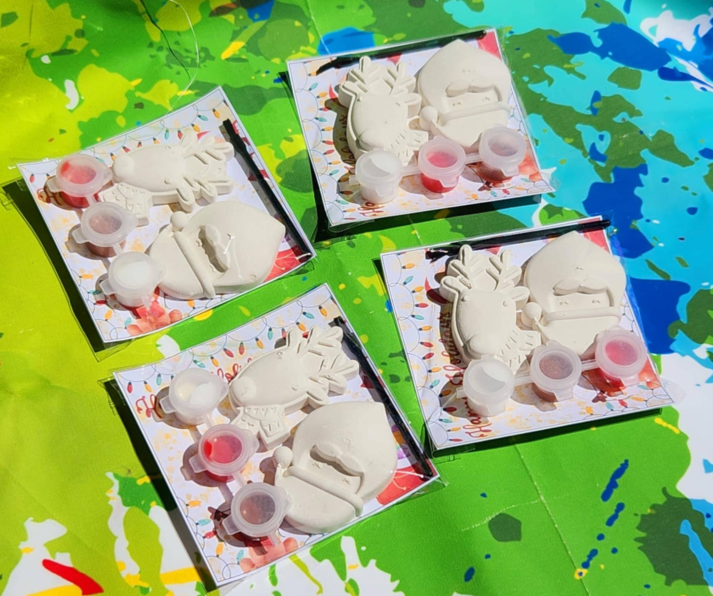 Santa & Reindeer DIY Plaster Paint Kits l Kids Craft