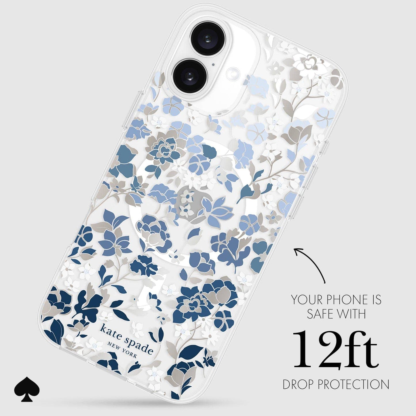 Kate spade new york iPhone 16 Plus Flowerbed Blue MagSafe
