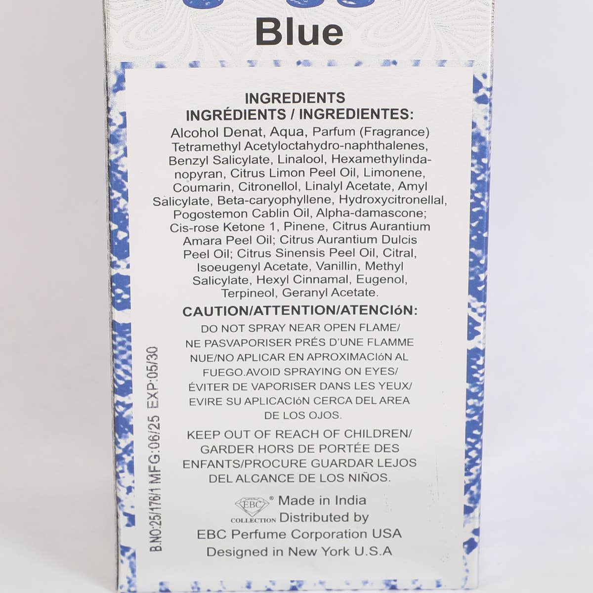 VIP Blue Spray Perfume Eau de Parfum for Men