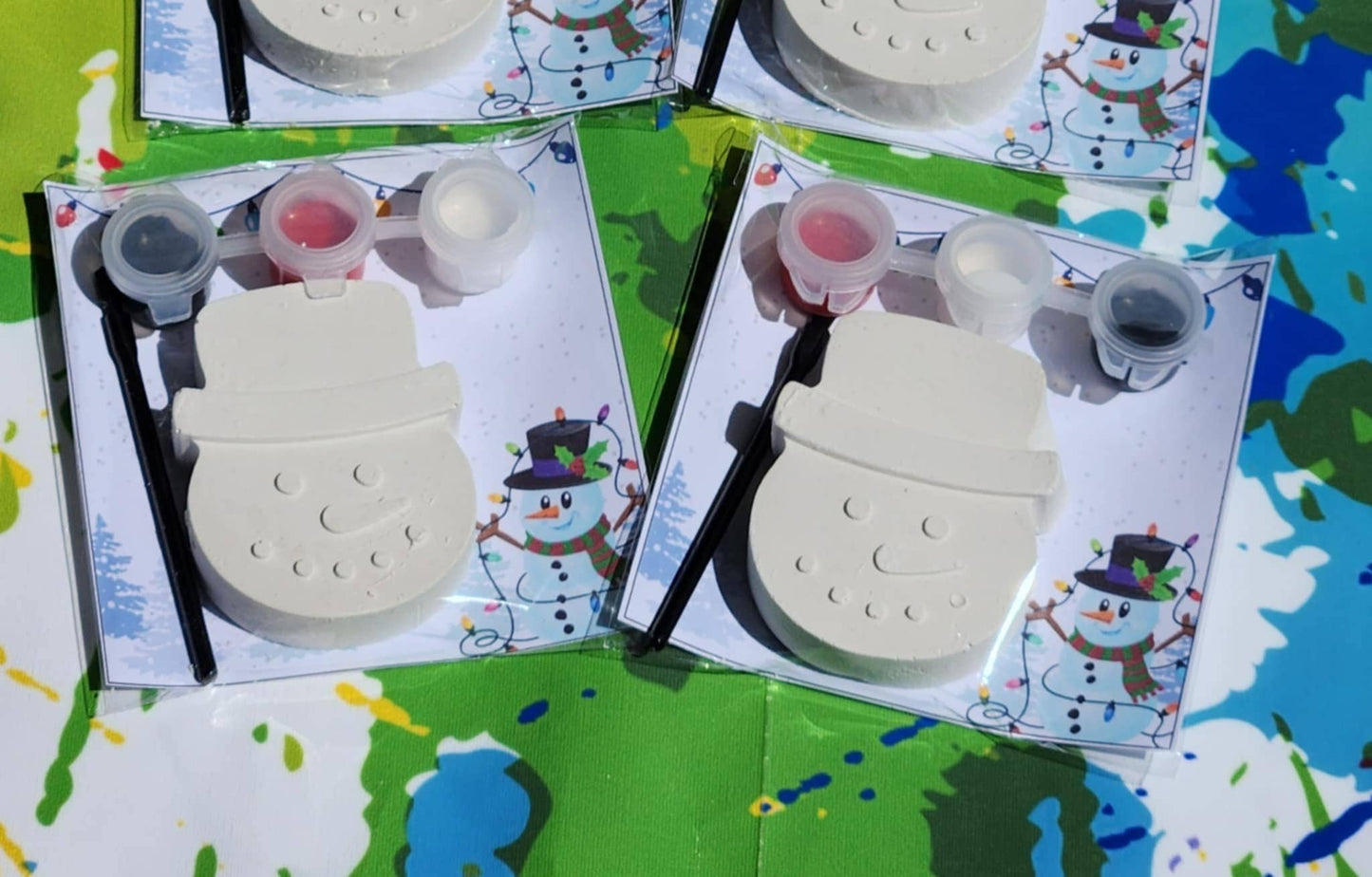 Snowman Plaster Paint Kits l Christmas Present l