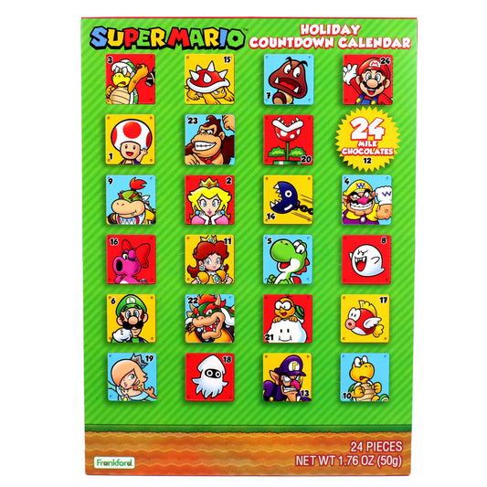 Super Mario Advent Countdown Calendar, 1.76oz,