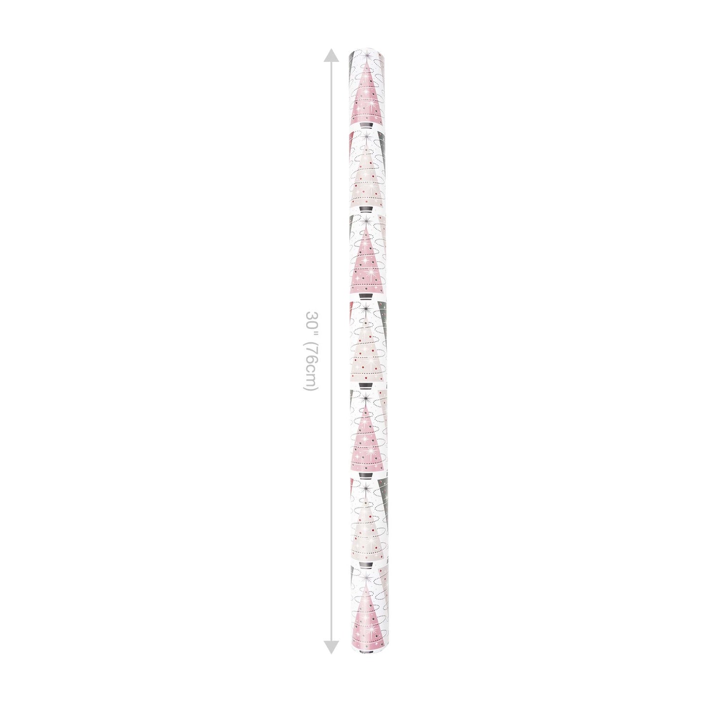 30" x 10' Wrapping Paper | Retro Trees/Retro Multicolor Str