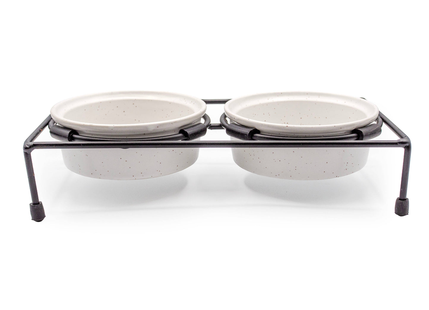 ThoozyPet Stoneware Pet Double Diner White 24 oz