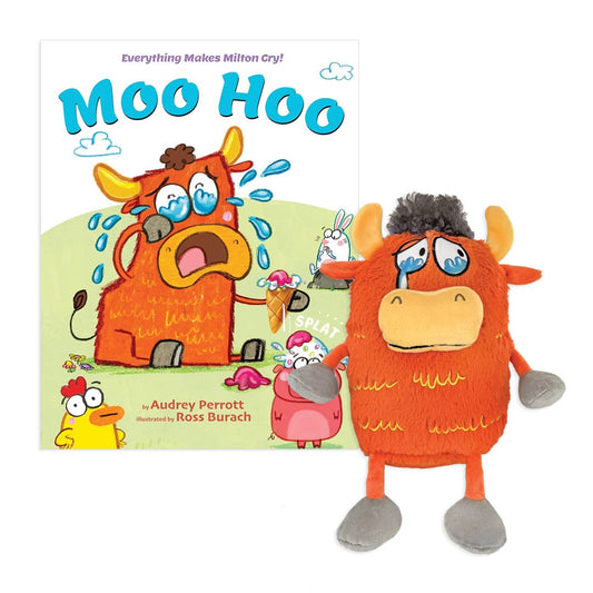 Moo Hoo Plush with hardcover book