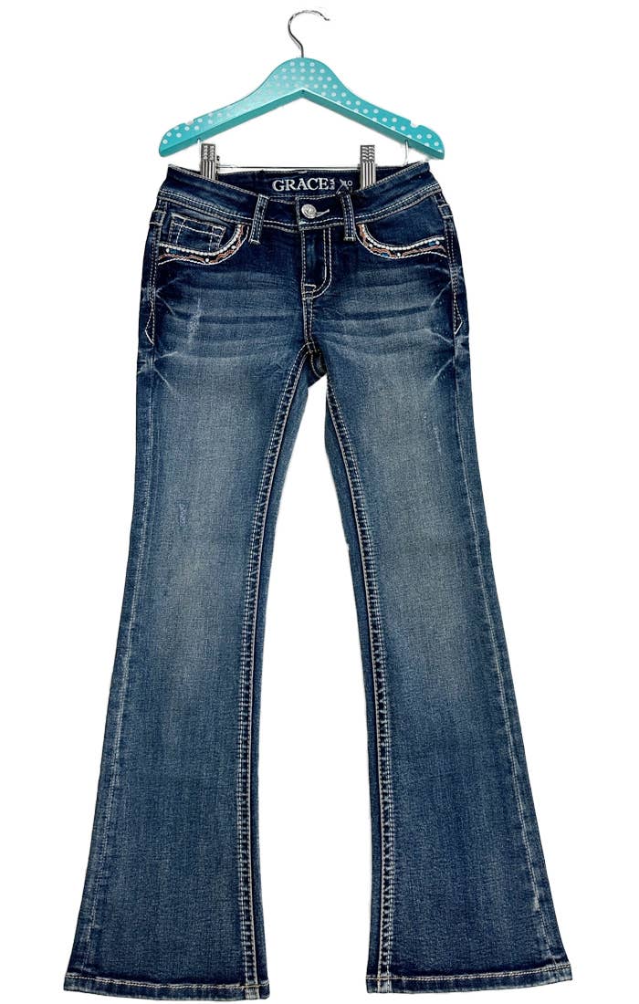 Western Embroidery Girl Boot Cut | GB-51851