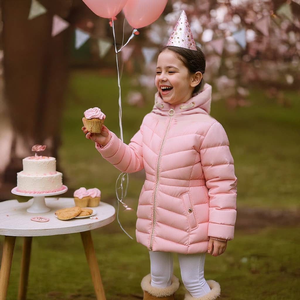 Girls' Light Long Coat Puffer Jacket