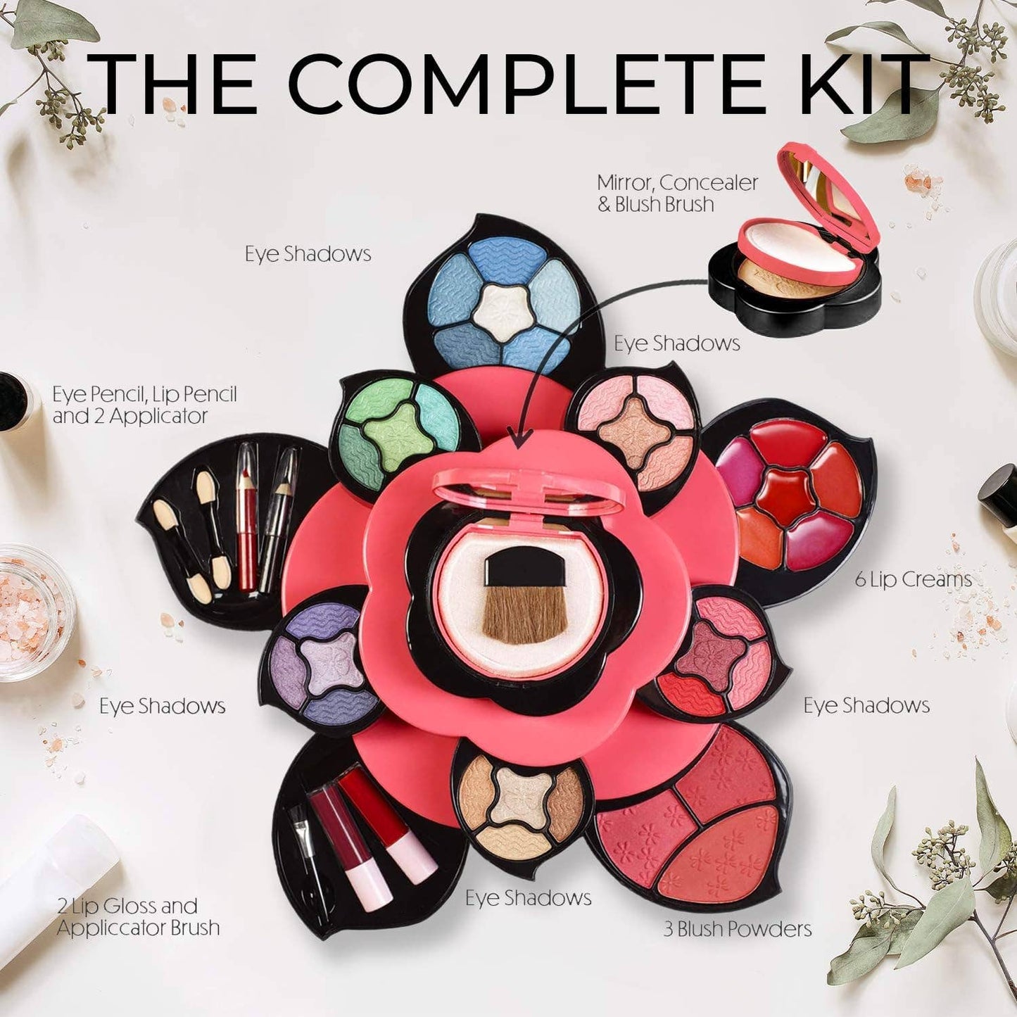 Layered Flower Shaped Makeup Palette - Ultimate Colors