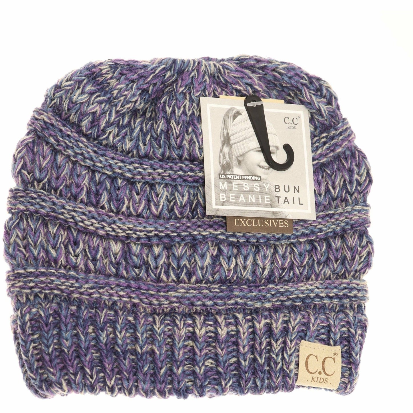 Kids Multi Tone CC Beanie Tail MB816KIDS
