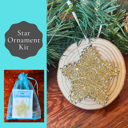 Star String Art Ornament Kit: DIY Christmas Craft