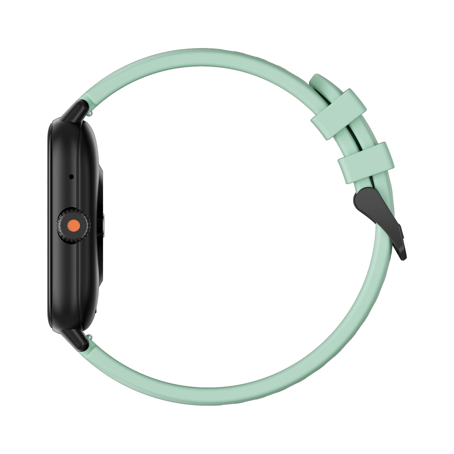 Smart Rectangle Green silicon watch works w/Android & Apple