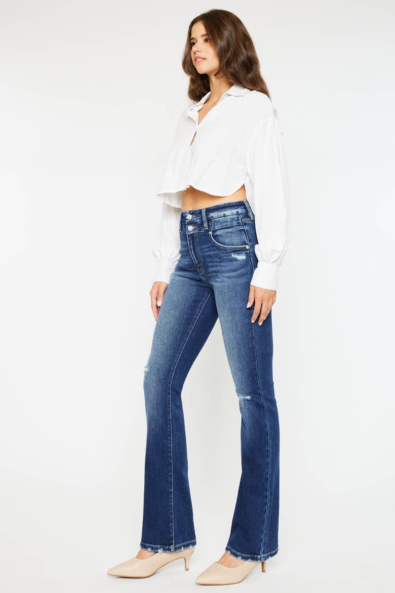 OPEN PACK HIGH RISE BOOTCUT JEANS-KC9373D