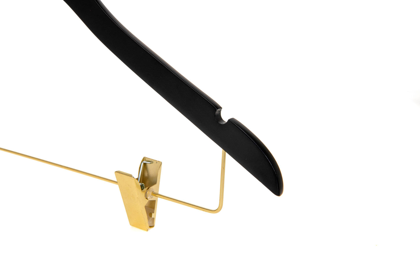 WS73 Ultra Slim Skirt Pant Hangers + Clips Black/gold - 100
