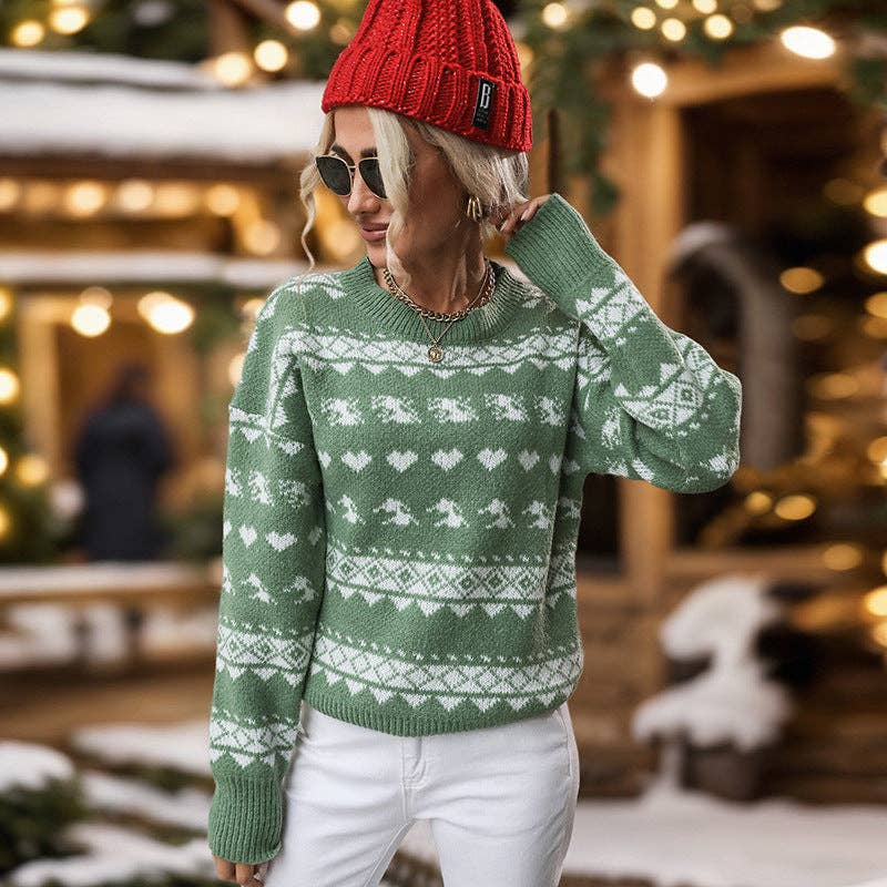 Women's Autumn Winter Round Neck Christmas Sweater