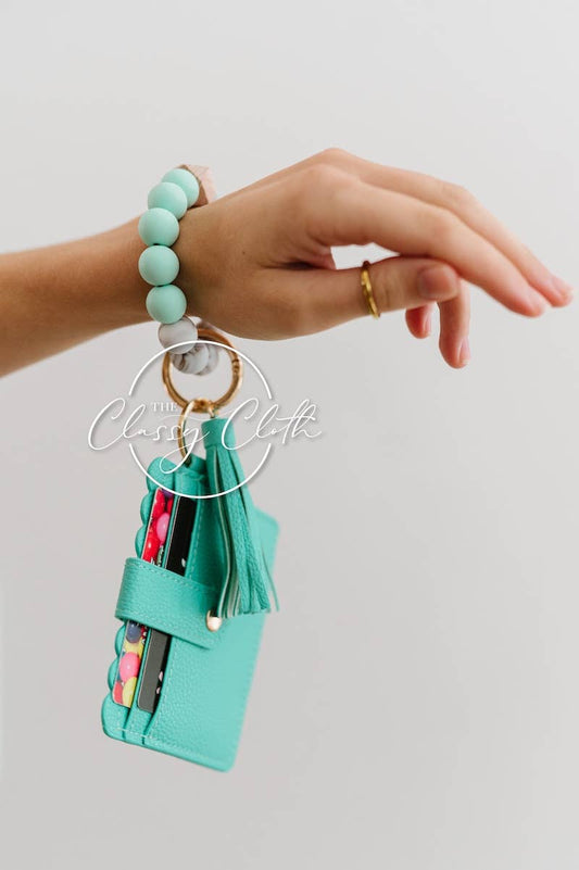Wristlet Keychain Wallet - Mint RTS
