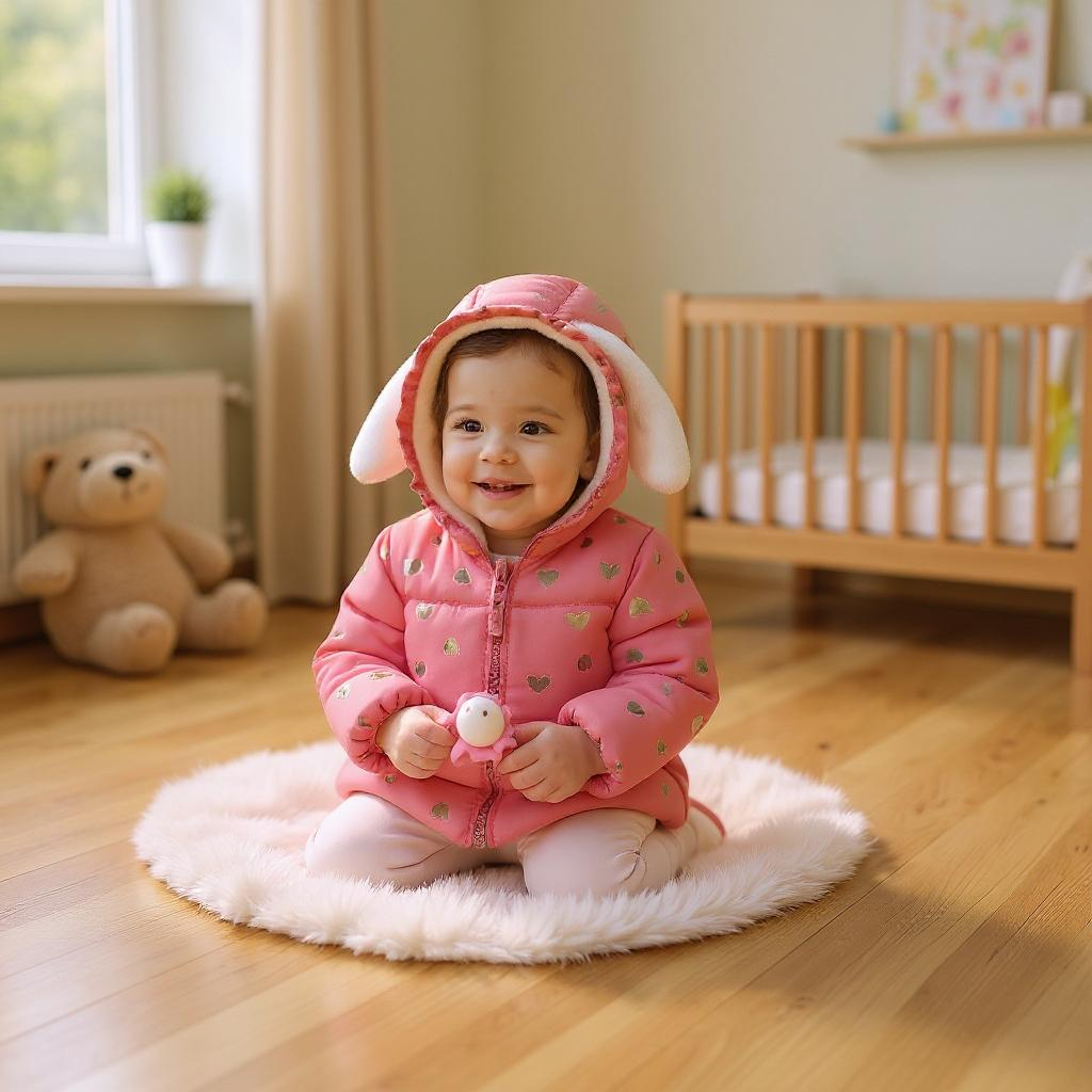 Baby Toddler Girls' Fleece Lined Puffer Coat