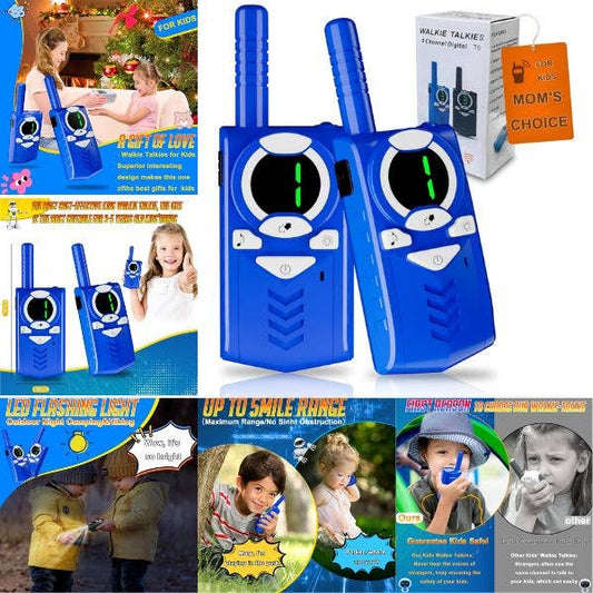 Walkie Talkie Set - 3 Channel Digital - Up To 5 Mile Range