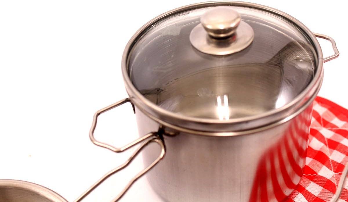 Metal Pots And Pans Kitchen Cookware Playset