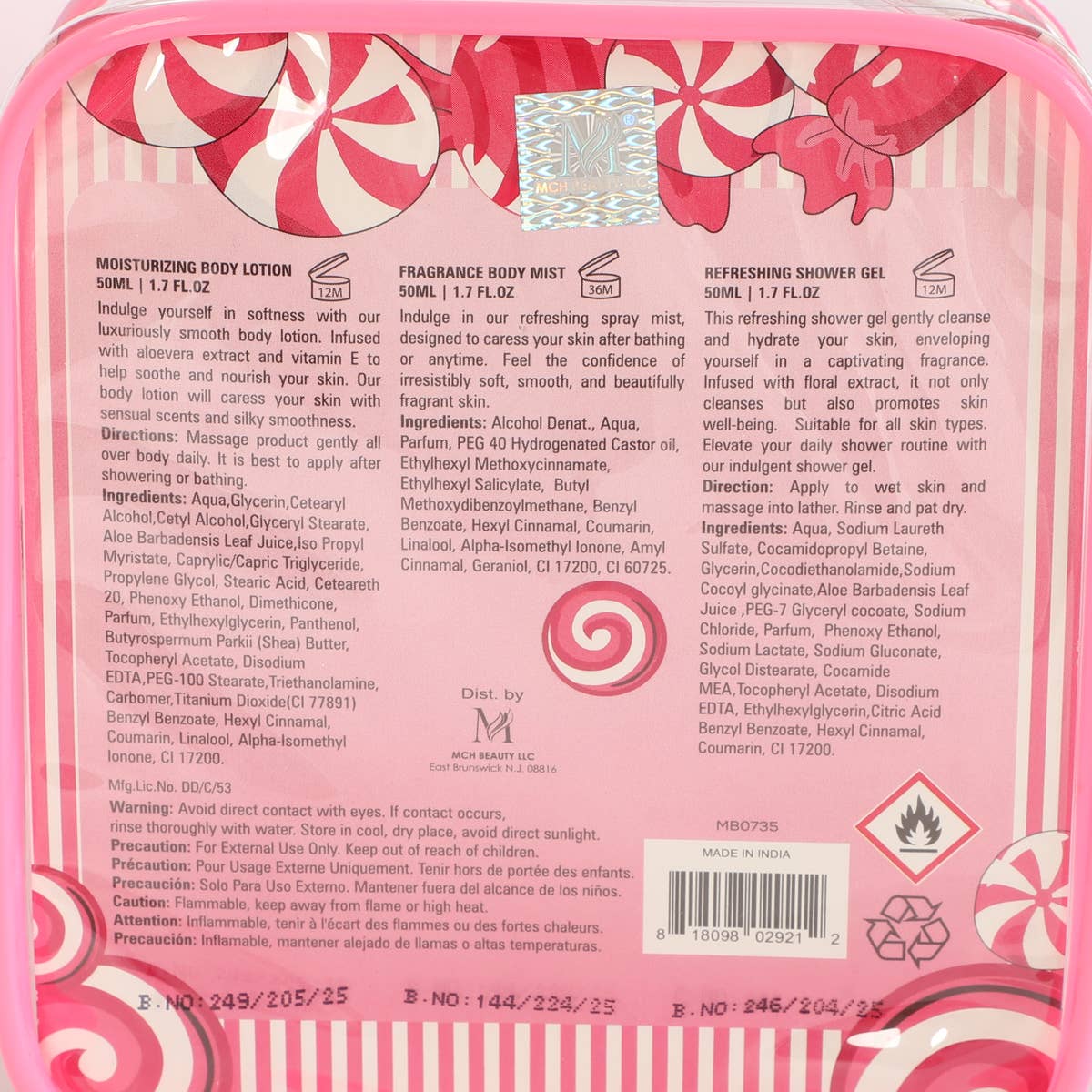 Pink Candy Perfume Body Care GIft Set for Women