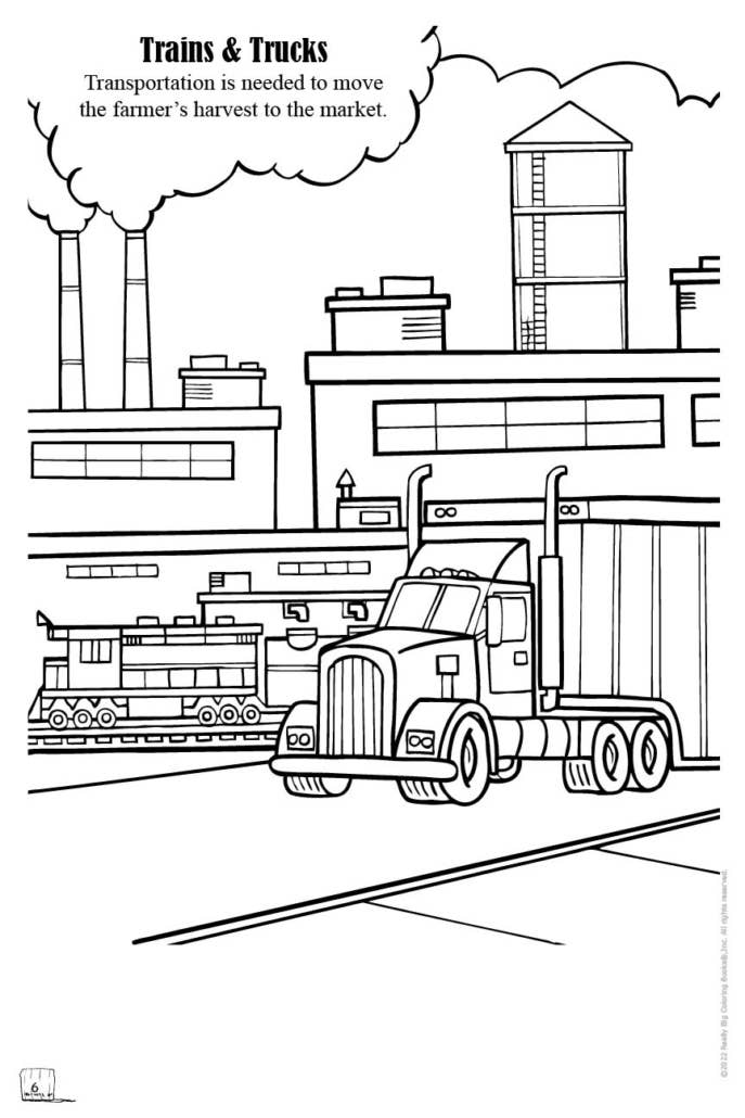 Food and Fun on the Farm Big Coloring Book 12"x 18"
