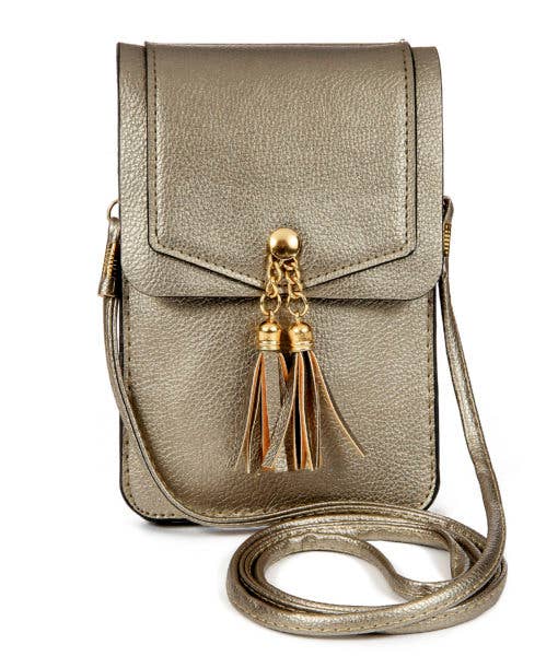 Crossbody Cell Phone Bag - Metallic Assortment