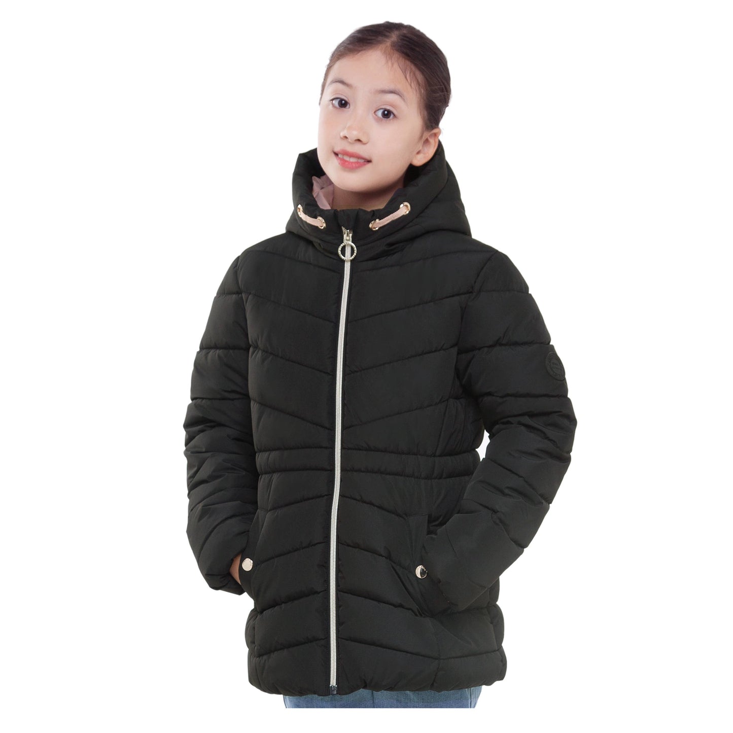 Girls' Light Long Coat Puffer Jacket