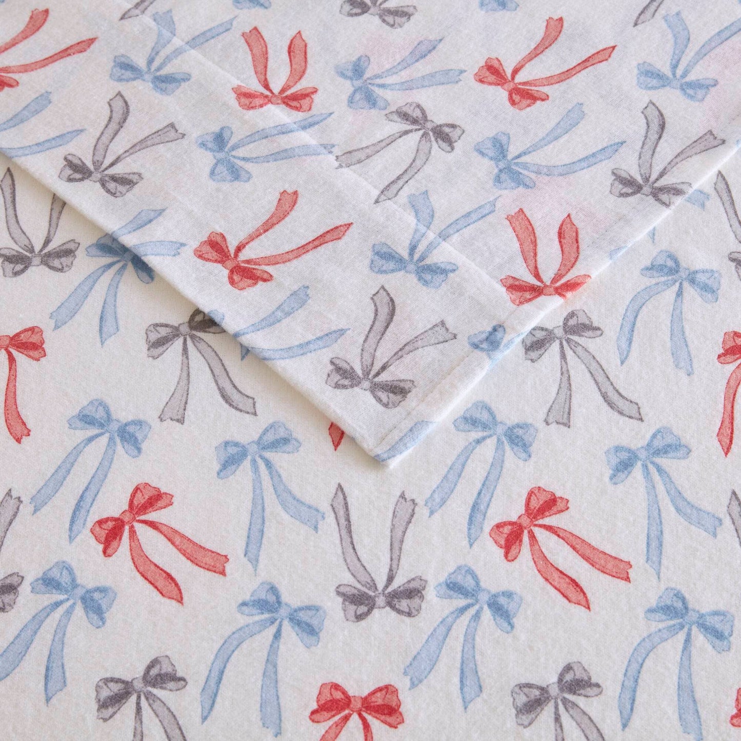 Happy Bows Insipred Cotton Flannel Kids Sheet Set
