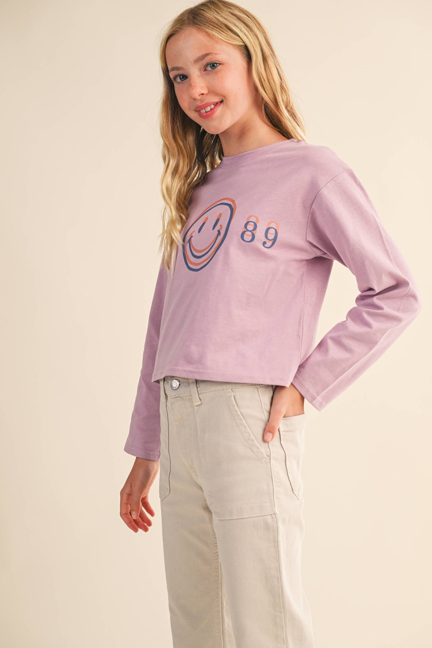 TWEEN KIDS GIRLS CROPPED BOXY TEE  (7-14)