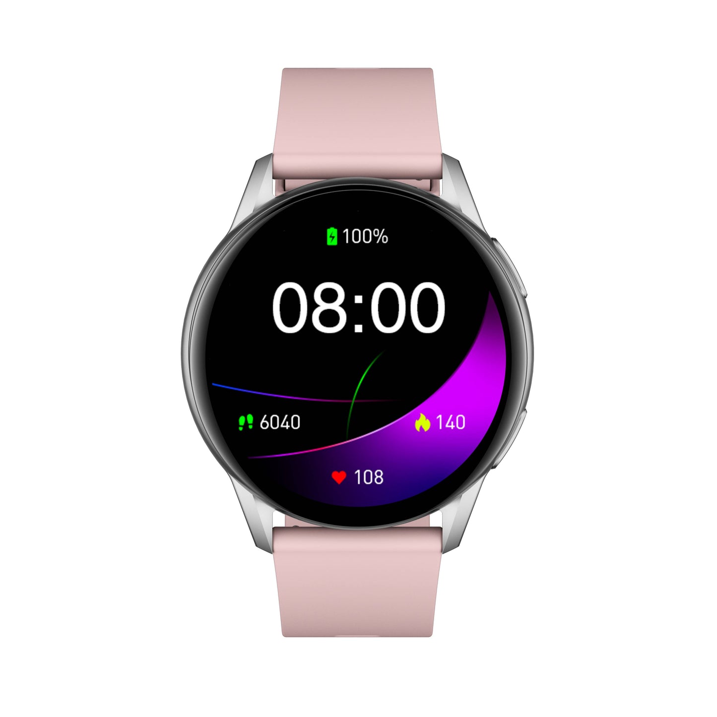 Smart Sport pink silicon watch work w/ Android & Apple phone
