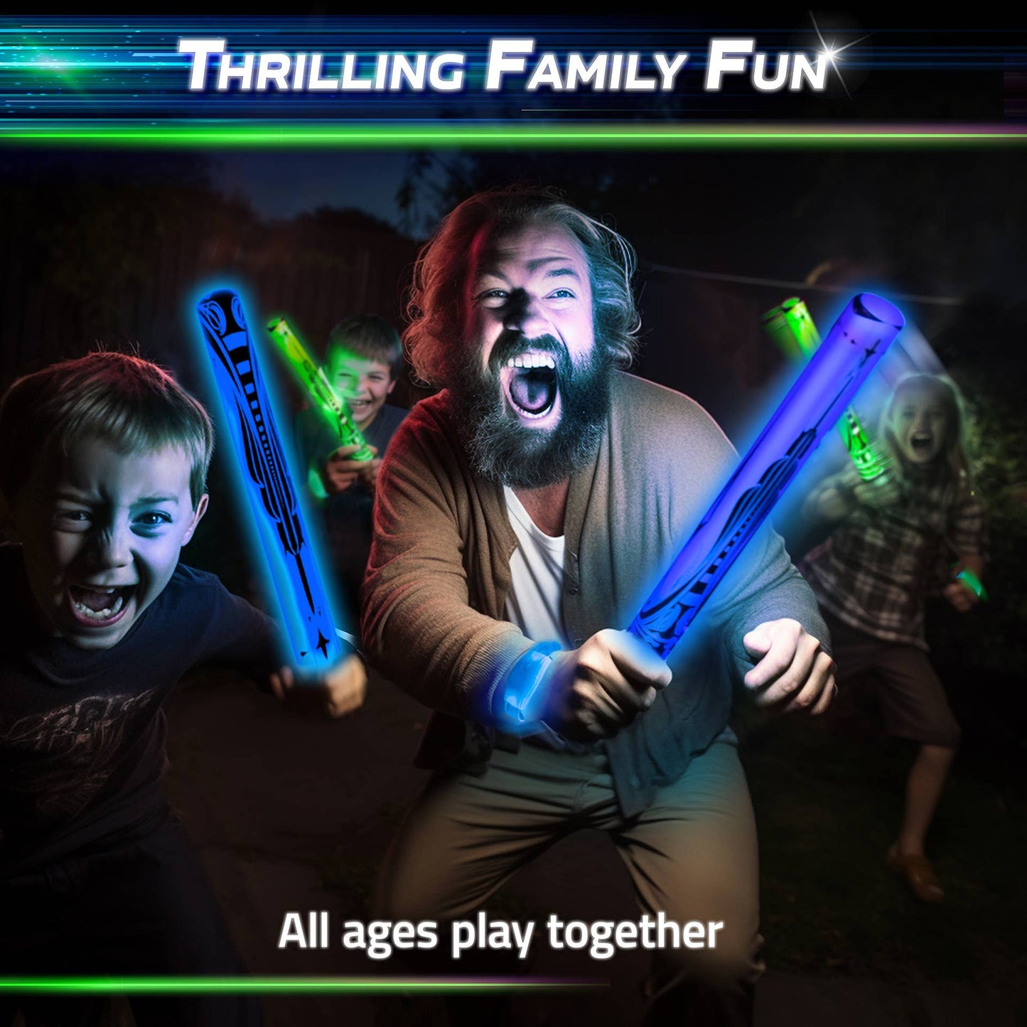 Glow Battle Family Pack - A Glow in the Dark Group Game