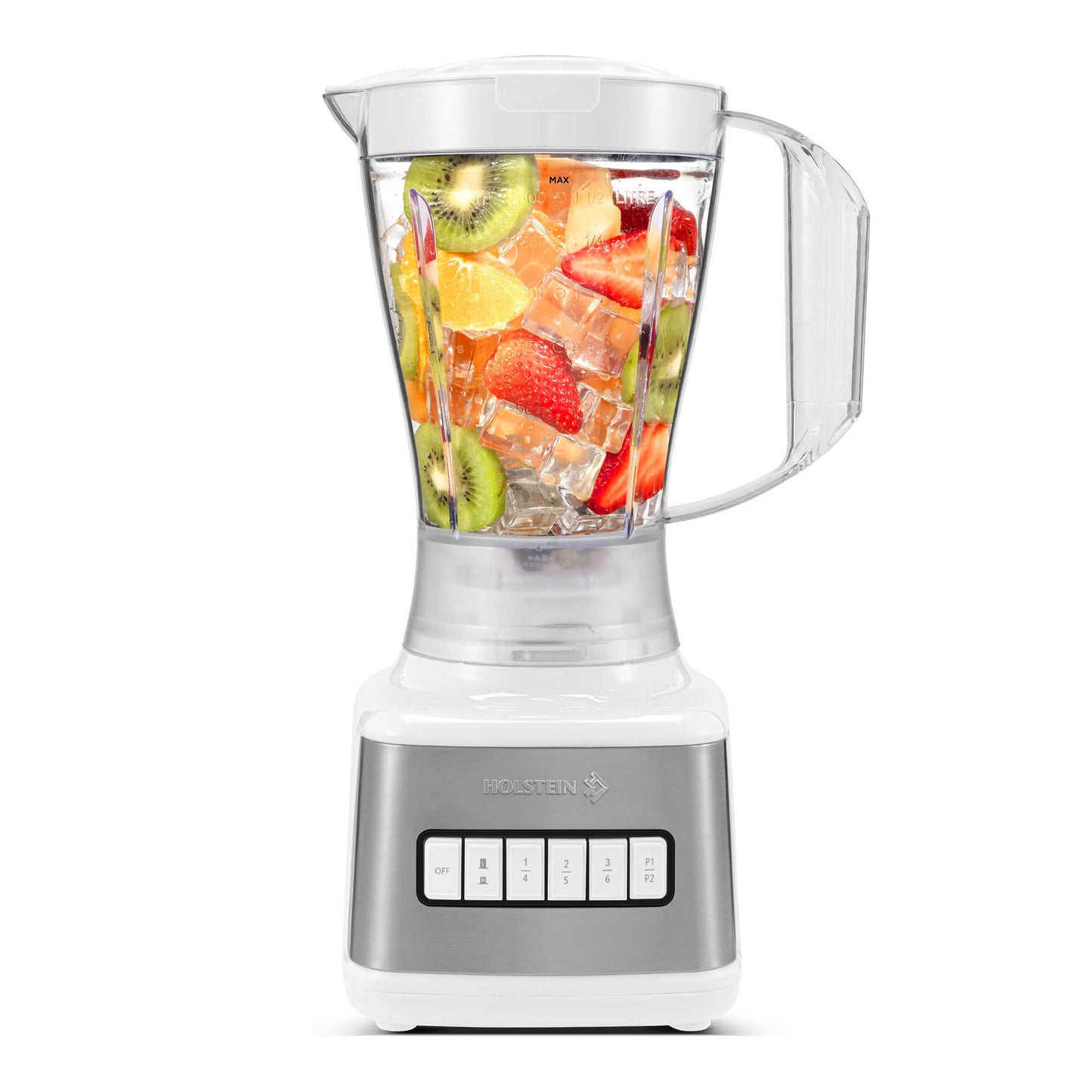 8-SPEED BLENDER WITH PLASTIC JAR WHITE - SINGLE UNITS