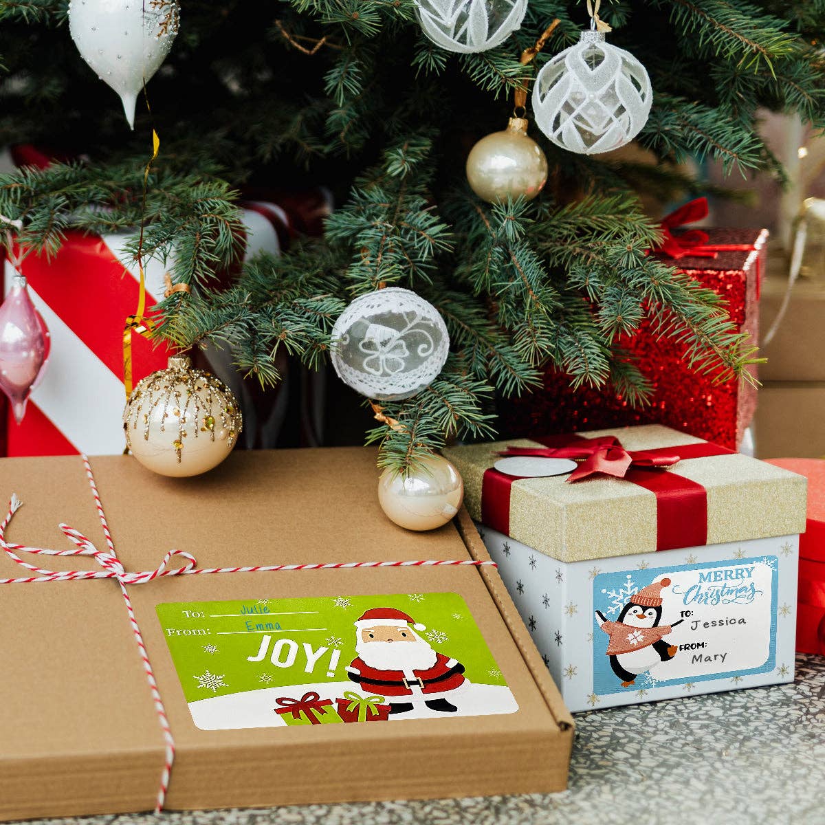 Wrapables Christmas Holiday Sticker Labels