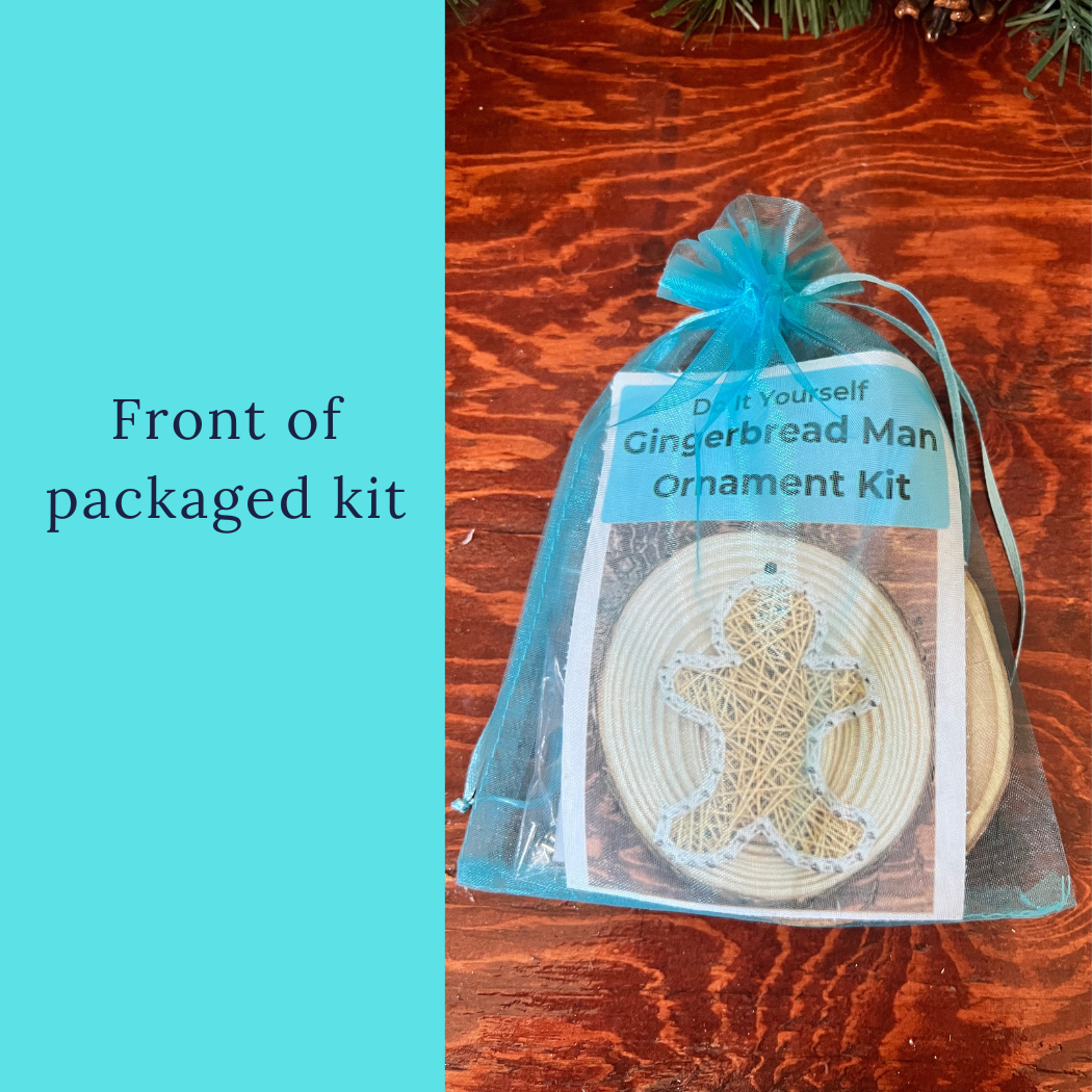 Gingerbread String Art Ornament Kit: DIY Christmas Craft