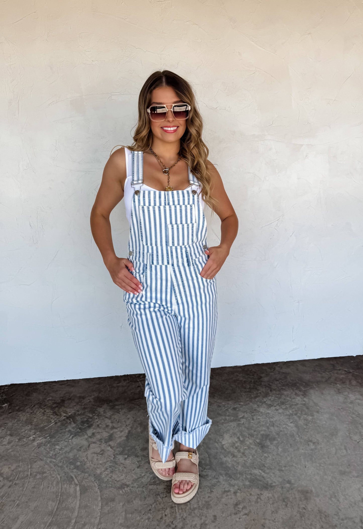 DAHLIA STRIPE OVERALLS