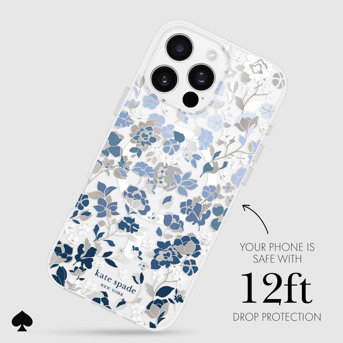 Kate spade new york iPhone 16 Pro Max Flowerbed Blue MagSafe