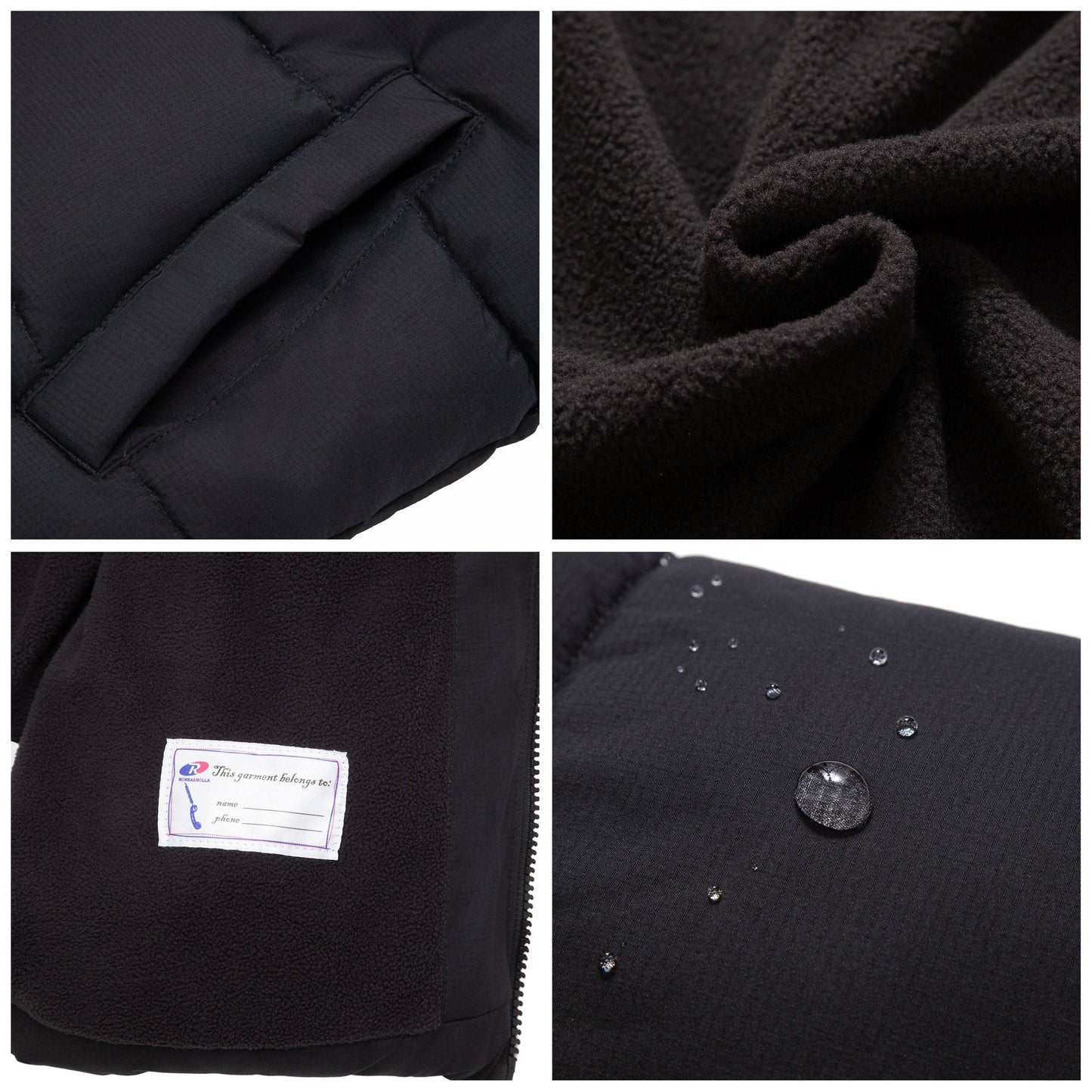 Boys' Ripstop Winter Coat Kids' Fleece Lined Jacket