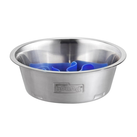 Outward Hound Fun Feeder Slow Bowl Stainless Steel Medium