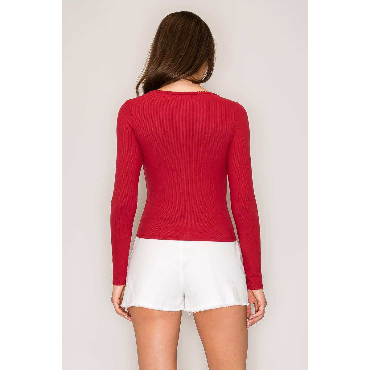 Long Sleeve Henley Top