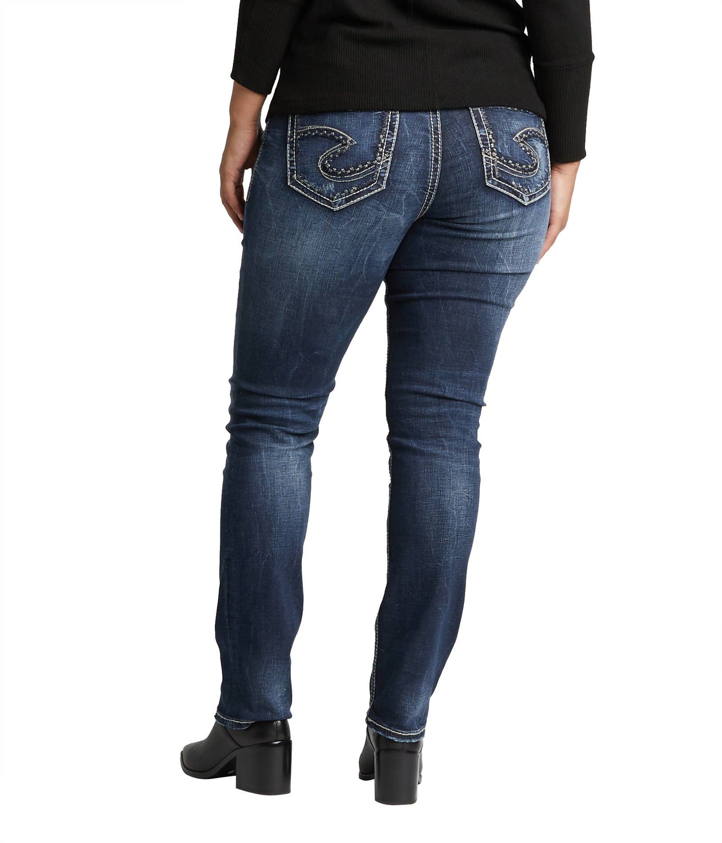 Silver Jeans Co. Plus Suki Curvy Fit Straight Jeans SDI349