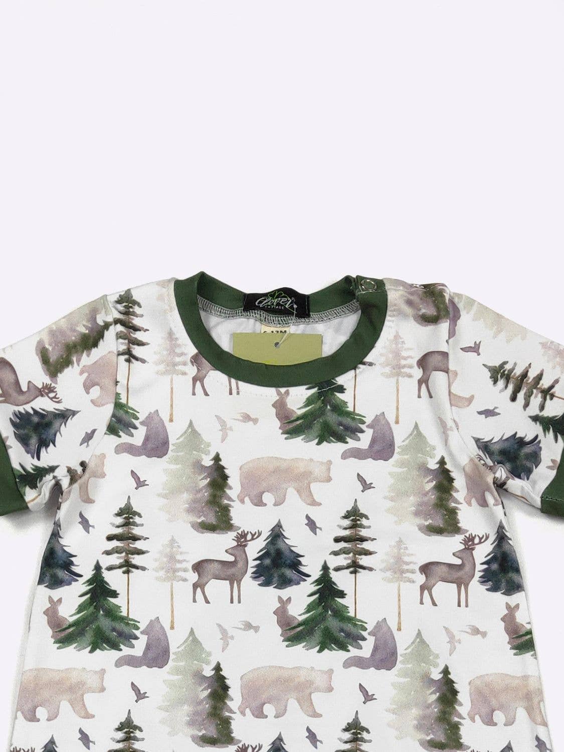 Emerald Woodland Boy Romper SS