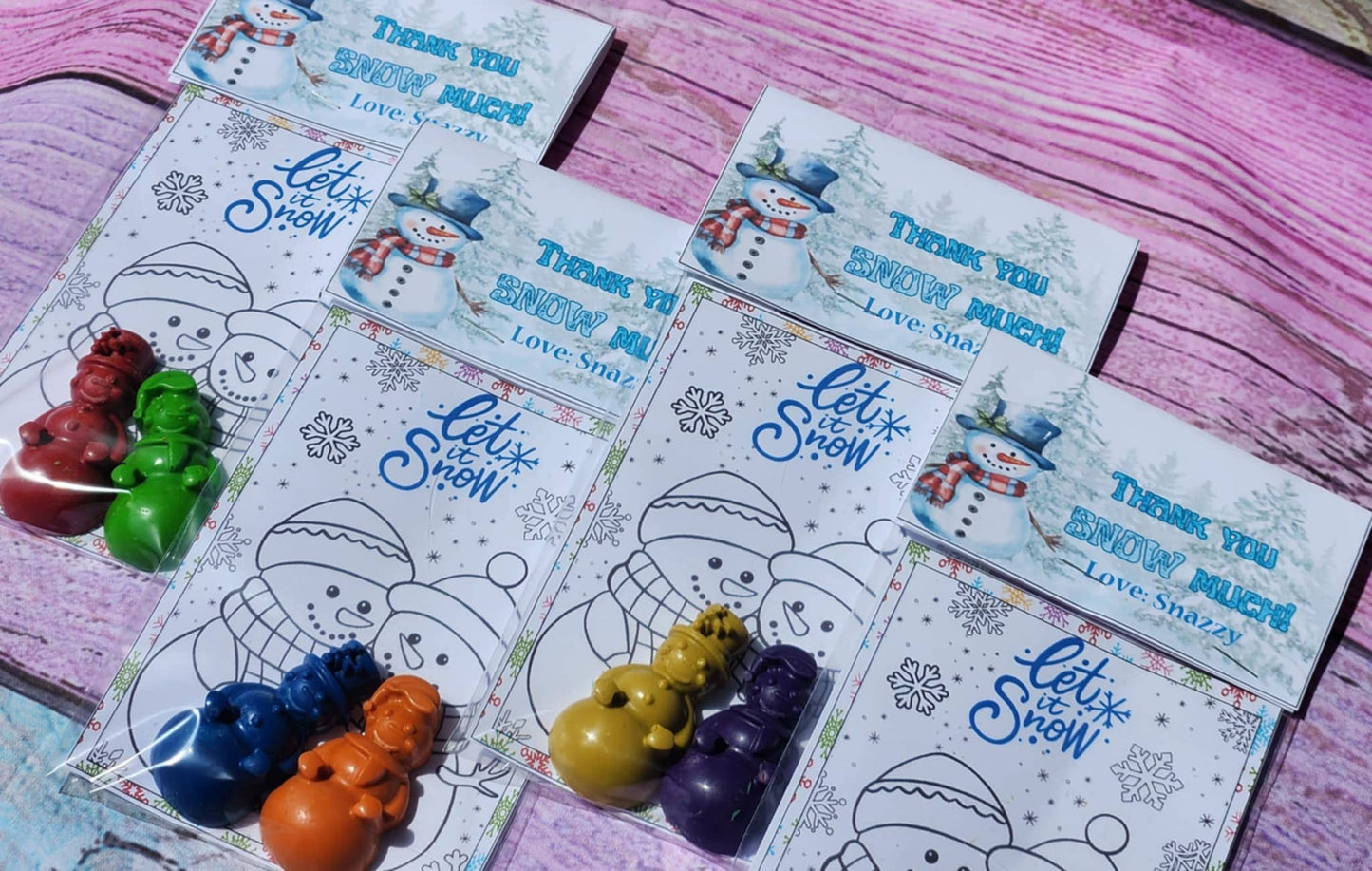 Snowman Coloring Kit – Snowman Crayons – Christmas Party