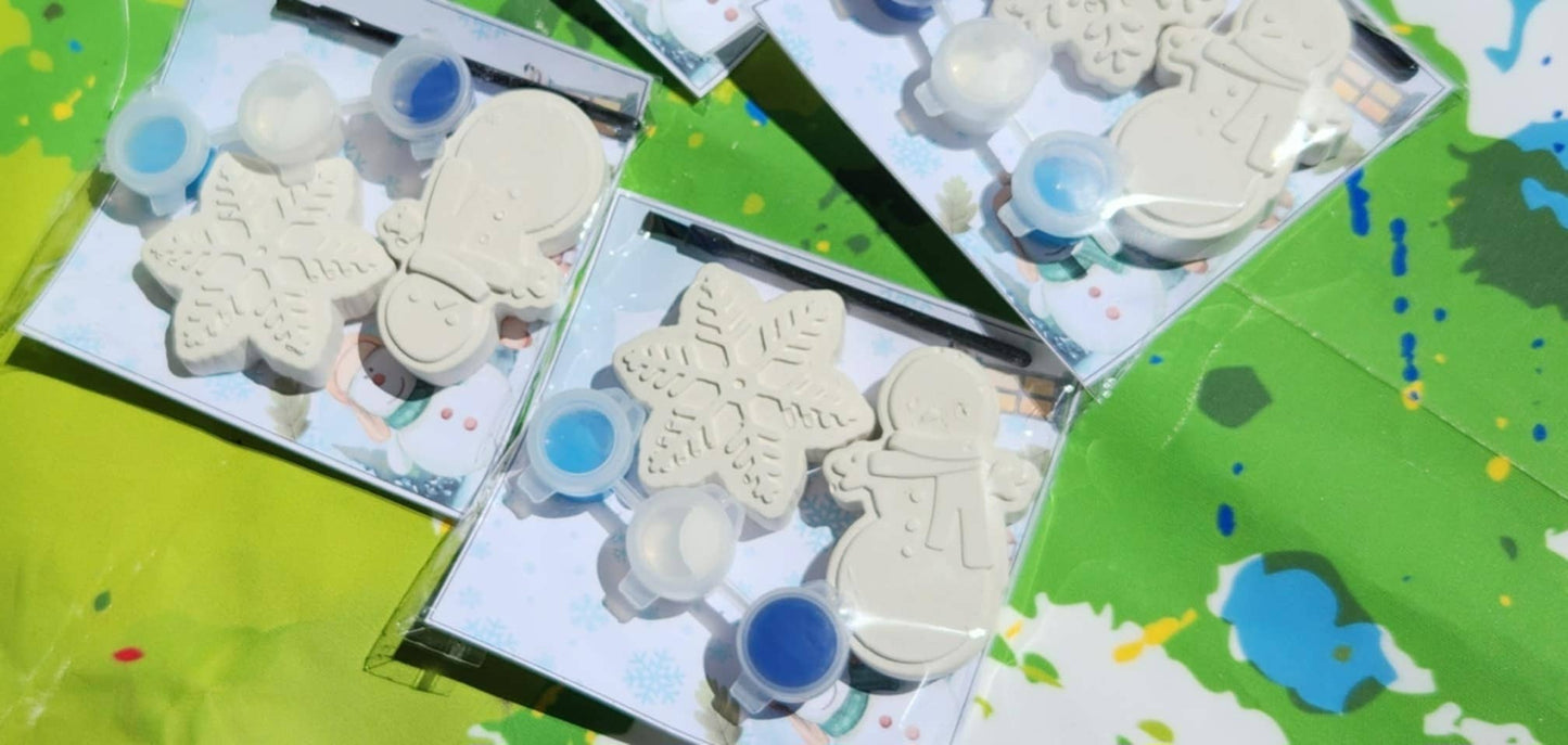 Snowmen, Snowflake Christmas Party Paint your own Kits ,